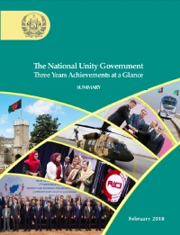 3 Year of Afghan National Unity Government Achievement Summary at a Glance in Three Languages